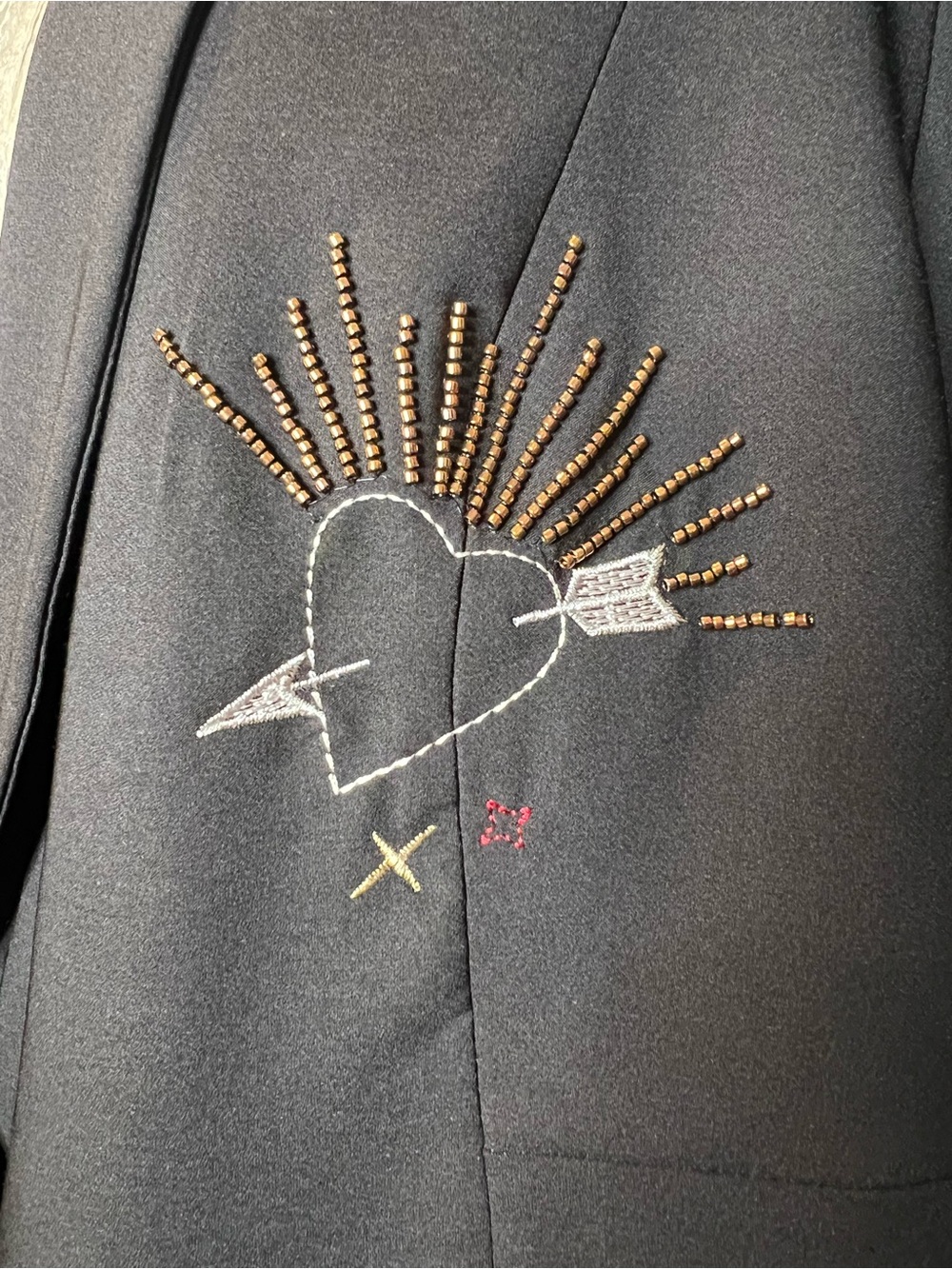 Torrid Black Blazer with Embroidered Accents (Item #120) - Picture 13 of 15